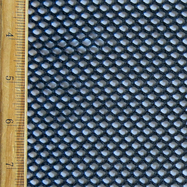 BLACK DIAMOND FISHNET Mesh Fabric 100% Polyester Stretch 5mm HOLES