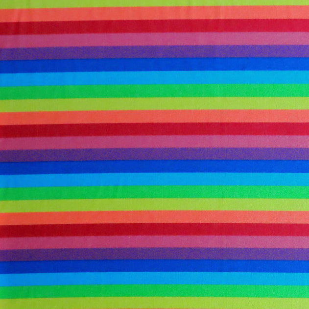 Diagonal Rainbow Stripes Cotton Spandex ⋆ 42 Custom Fabric