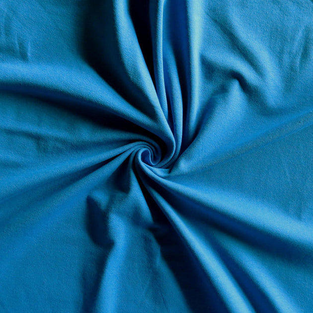 Triumph Blue 10 oz. Cotton Lycra Jersey Knit Fabric – The Fabric Fairy