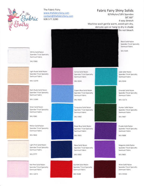 Scarlett Solid Nylon Spandex Tricot Specialty Swimsuit Fabric