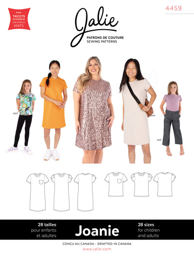 Joanie Dress and T-Shirt Sewing Pattern by Jalie