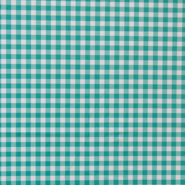 Bermuda Green Gingham Poly Spandex Swimsuit Fabric