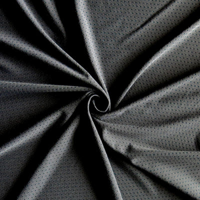 New Black Dri-Fit Stretch Mini Mesh Fabric