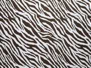 Brown Zebra Print Poly Spandex Swimsuit Fabric