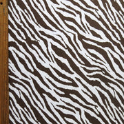 Brown Zebra Print Poly Spandex Swimsuit Fabric