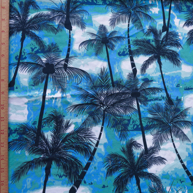 Dreamy Palms Flow Stretch Boardshort Fabric - 26" Remnant