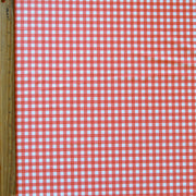 Fresh Salmon Gingham Poly Spandex Swimsuit Fabric