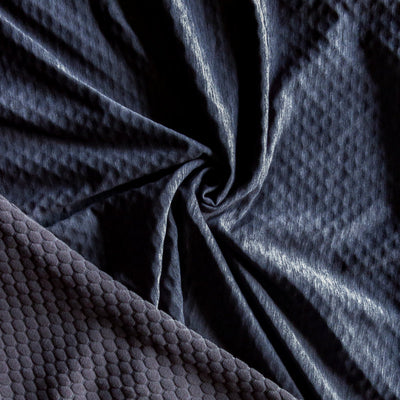 Black Cotton and Polyester Brushed Fleece - Fleece - Polyester