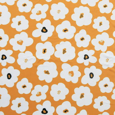 Golden Mod Floral Poly Spandex Swimsuit Fabric