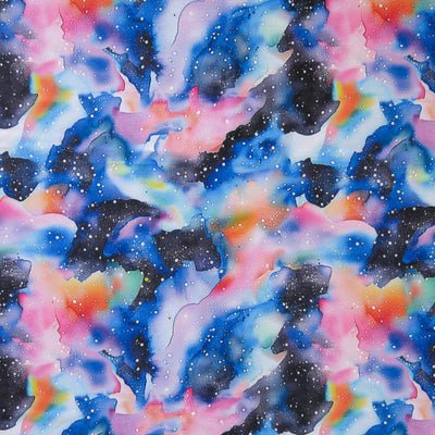 Multicolored Galaxy Poly Spandex Swimsuit Fabric