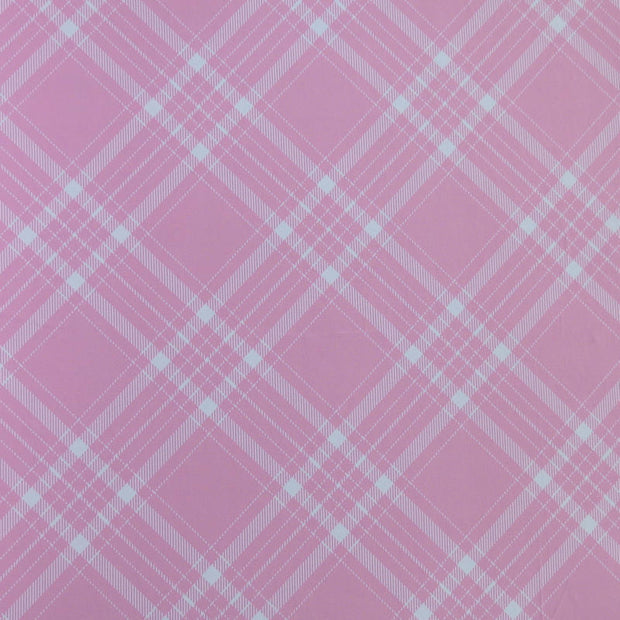 Pink Picnic Check Poly Spandex Swimsuit Fabric