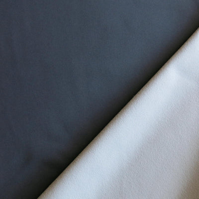 Charcoal/Light Grey Softshell Fleece Fabric