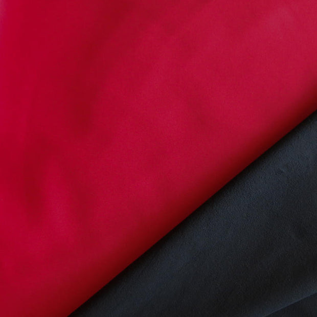 Red/Black Softshell Fleece Fabric