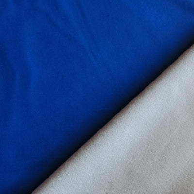 Royal/Light Grey Softshell Fleece Fabric