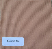 Coconut Ribbed Nylon Spandex Swimsuit Fabric - 21" Remnant