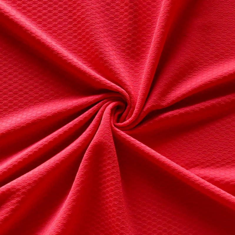  Power Stretch Mesh Fabric Red, Fabric by the Yard