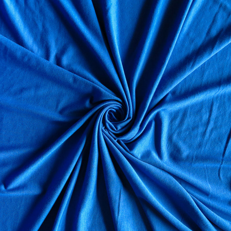 Modal Cotton Spandex Fabric Jersey Knit by the Yard Scuba Blue