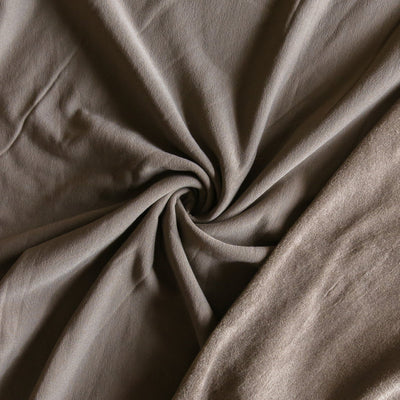 Mocha Brown Polartec Powerstretch Fleece Knit Fabric - 20" Remnant