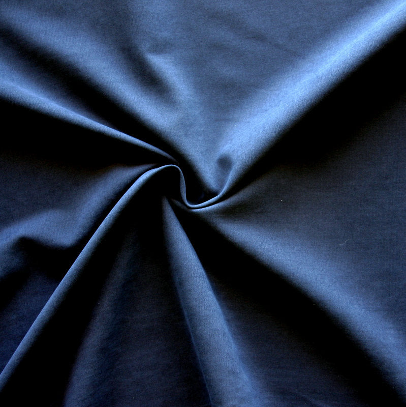 Stretch Velvet Jersey - Navy – Fabric Box