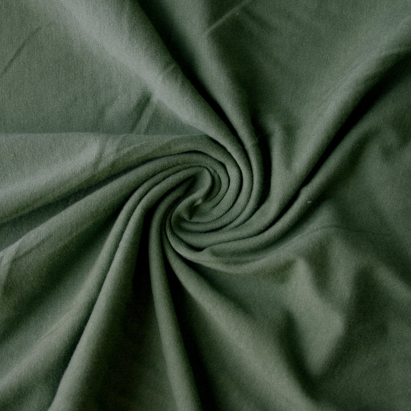 Buy Exclusive Dark Green Solid Metallic Knitted Lycra Fabric