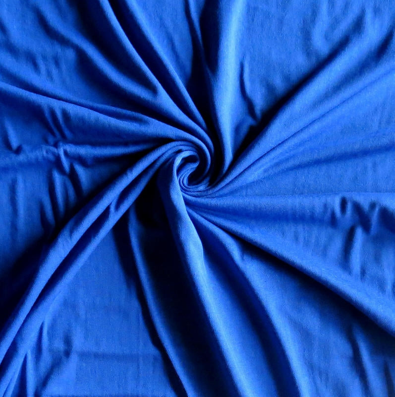 Solid Royal Blue 4 Way Stretch 10 oz Cotton Lycra Jersey Knit Fabric