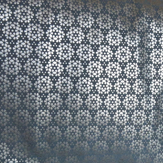 Shiny Flower Nylon Spandex Swimsuit Fabric - 35" Remnant