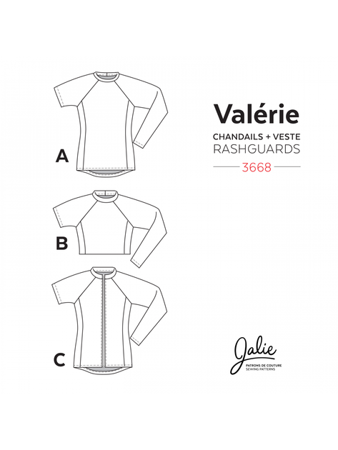 Valerie Swim Shirts Sewing Pattern by Jalie – The Fabric Fairy