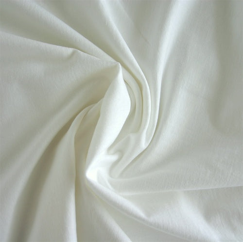 Cotton Blend Brushed Fleece Knit Fabric by the Yard off White 1 